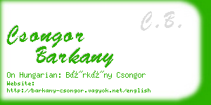 csongor barkany business card